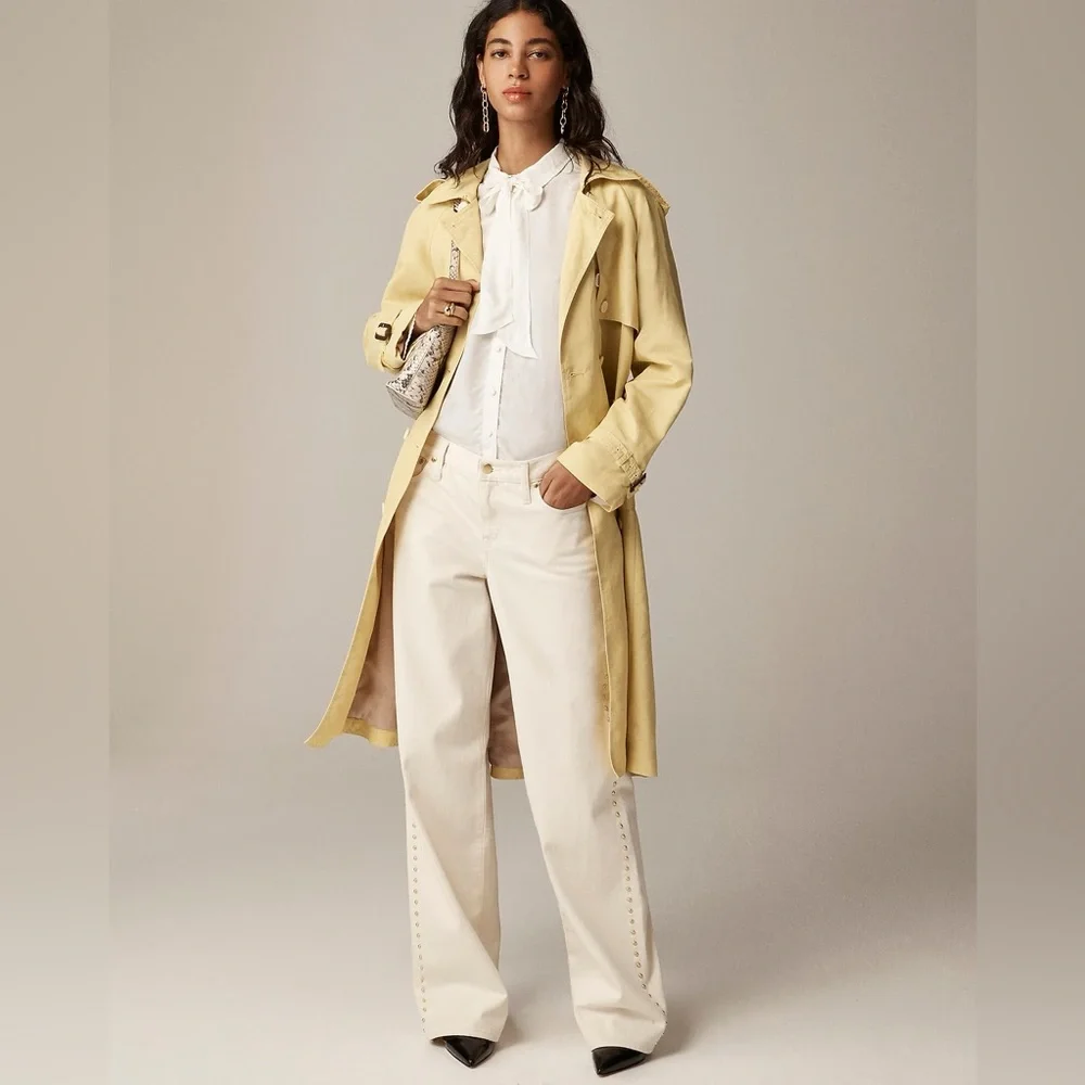 J.Crew Relaxed trench coat in lightweight shiny nylon CD420